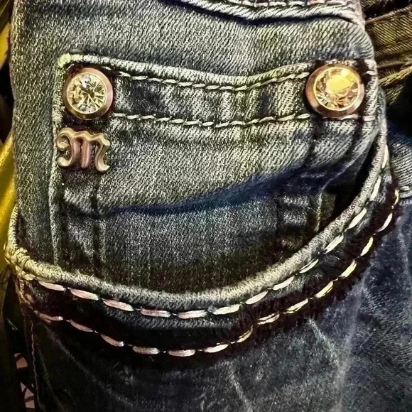 Miss Me Sz 32 (US 14) Inseam 25 1/2 Capri Jeans Style # JE5456P - Picture 5 of 9